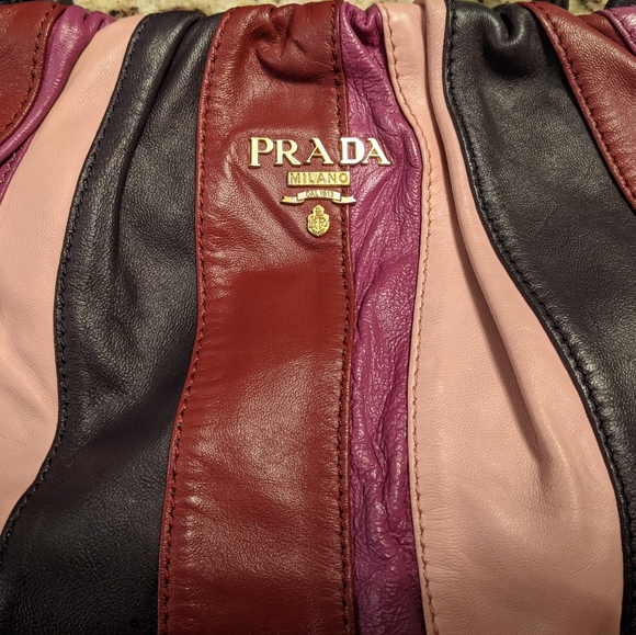 Authentic Prada Hand Bag Leather Multi Color - Picture 7 of 13